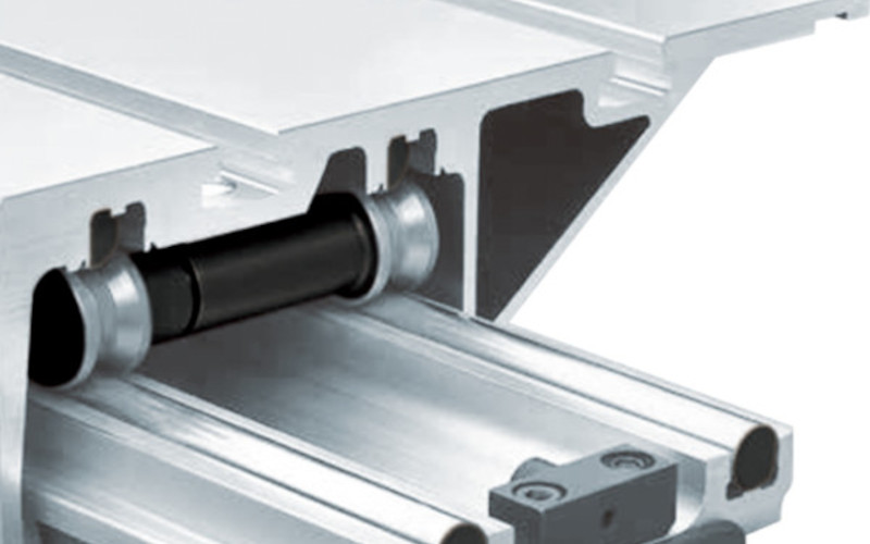 Formátovací pila s předřezem NIKMANN S350 motorické naklápění pilové jednotky po úhlem dle stupnice